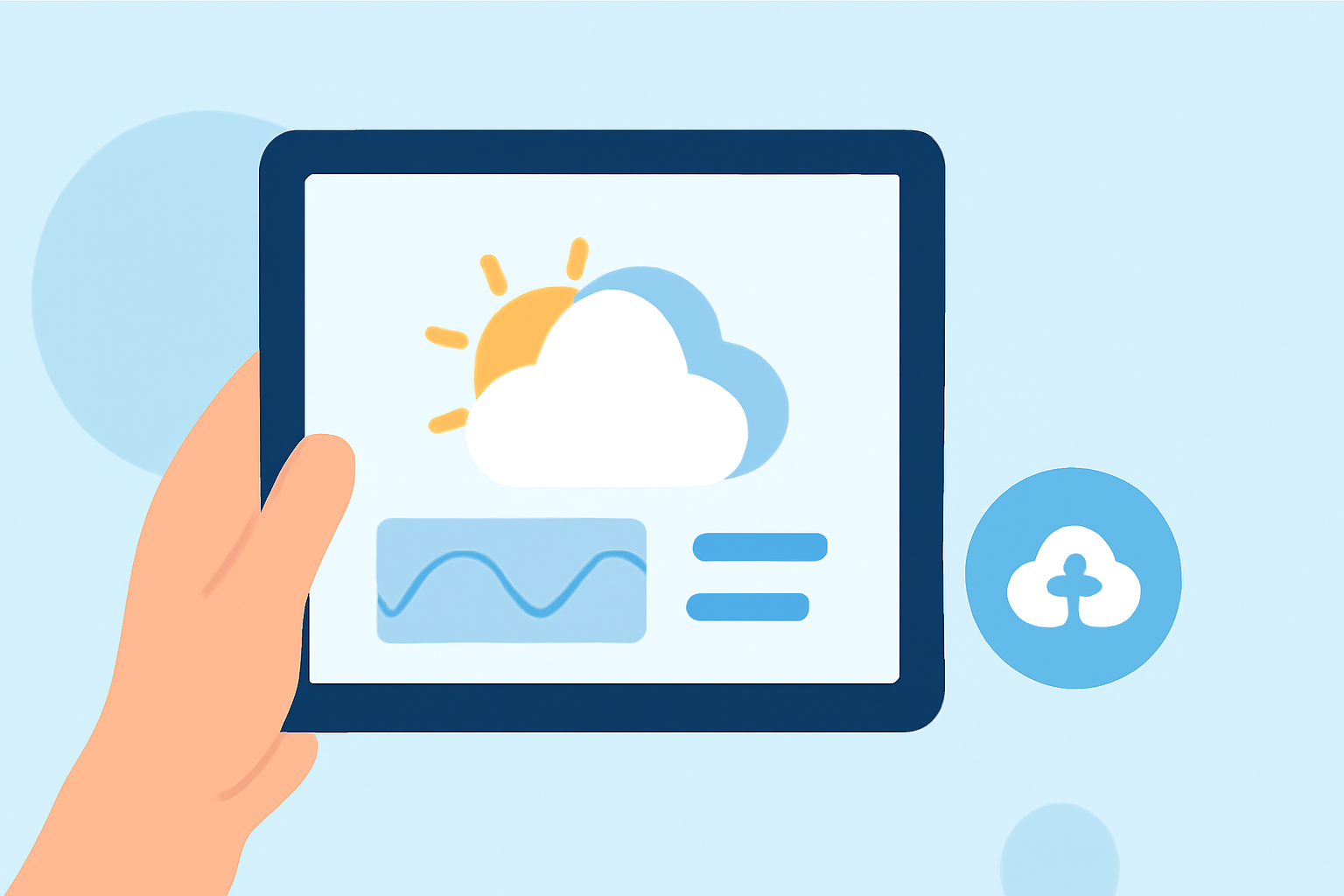 Easy Weather Data Providers on a Tablet