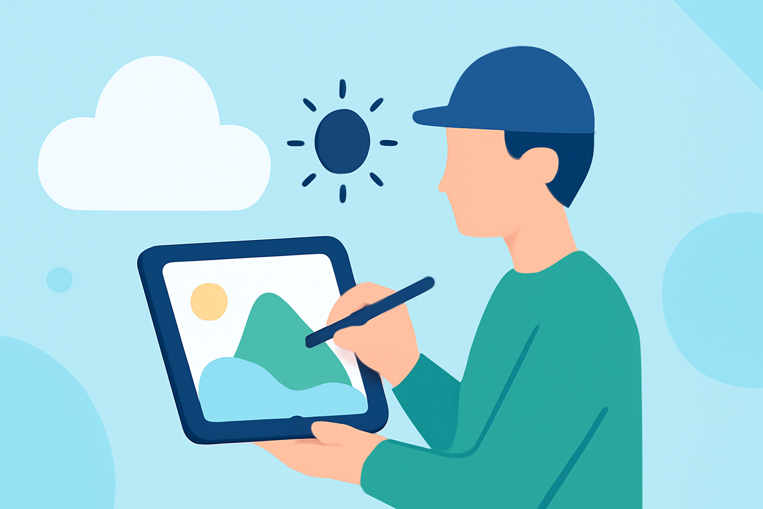 Weather Considerations for Outdoor Painting on a Tablet