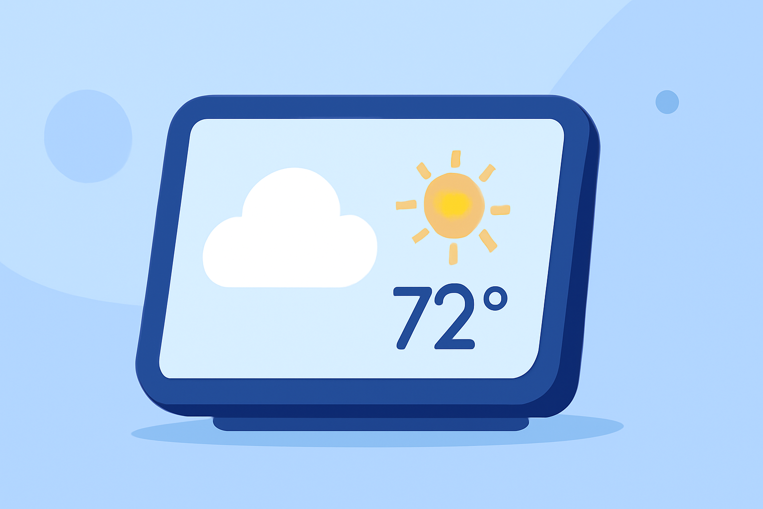 Weather Widget Locations Basics on a Smart Display