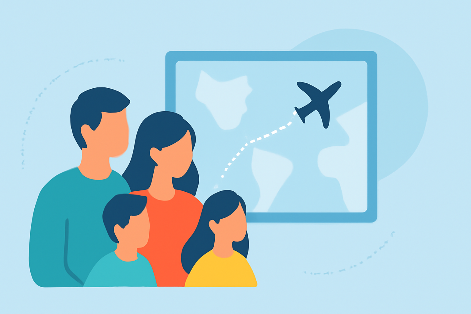 Enhancing Family Trip Memories with Flight Route Overlays