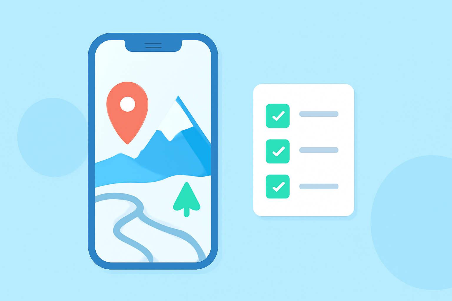 Your Snow Maps Checklist on iPhone