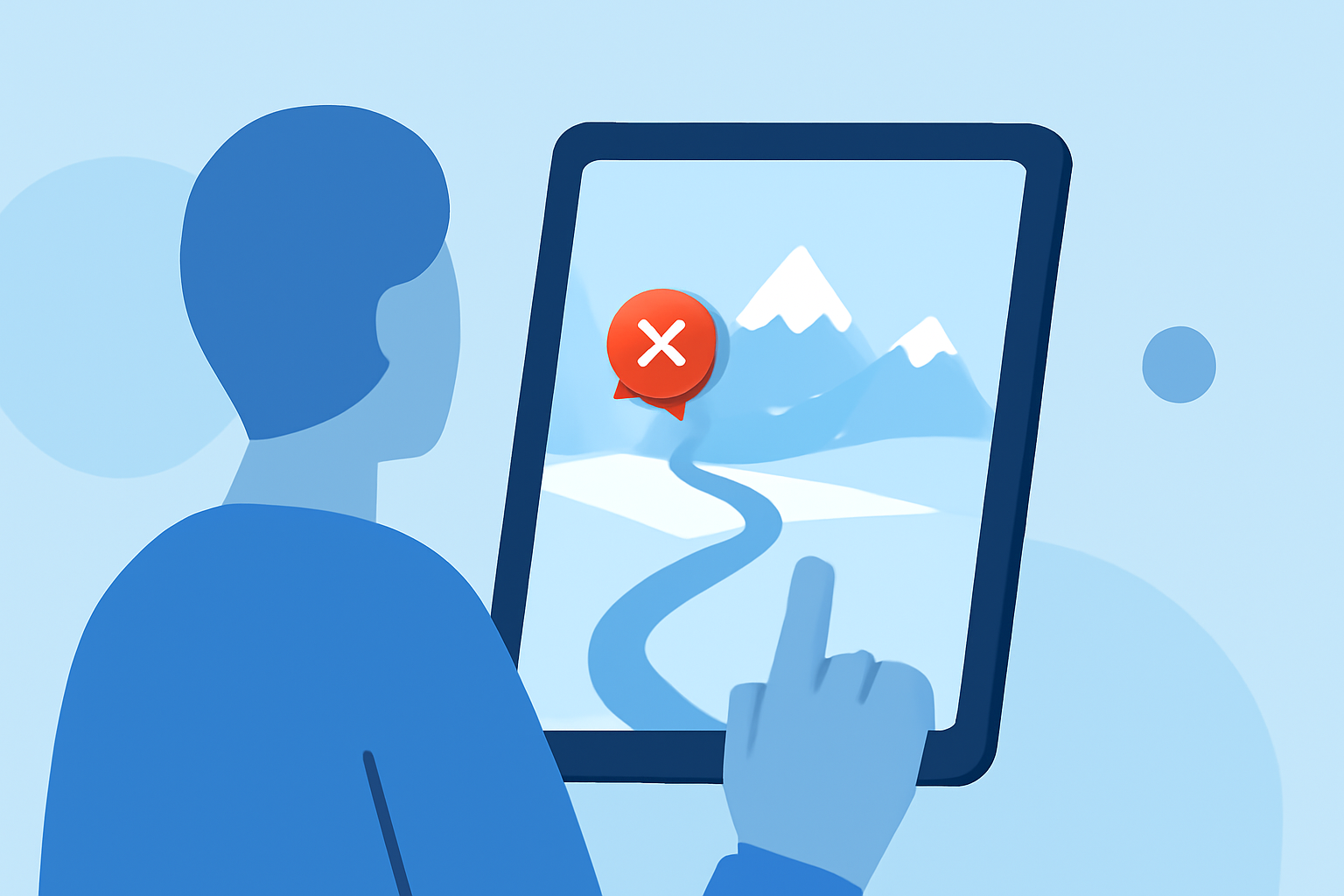 Snow Maps Mistakes to Avoid on a Tablet