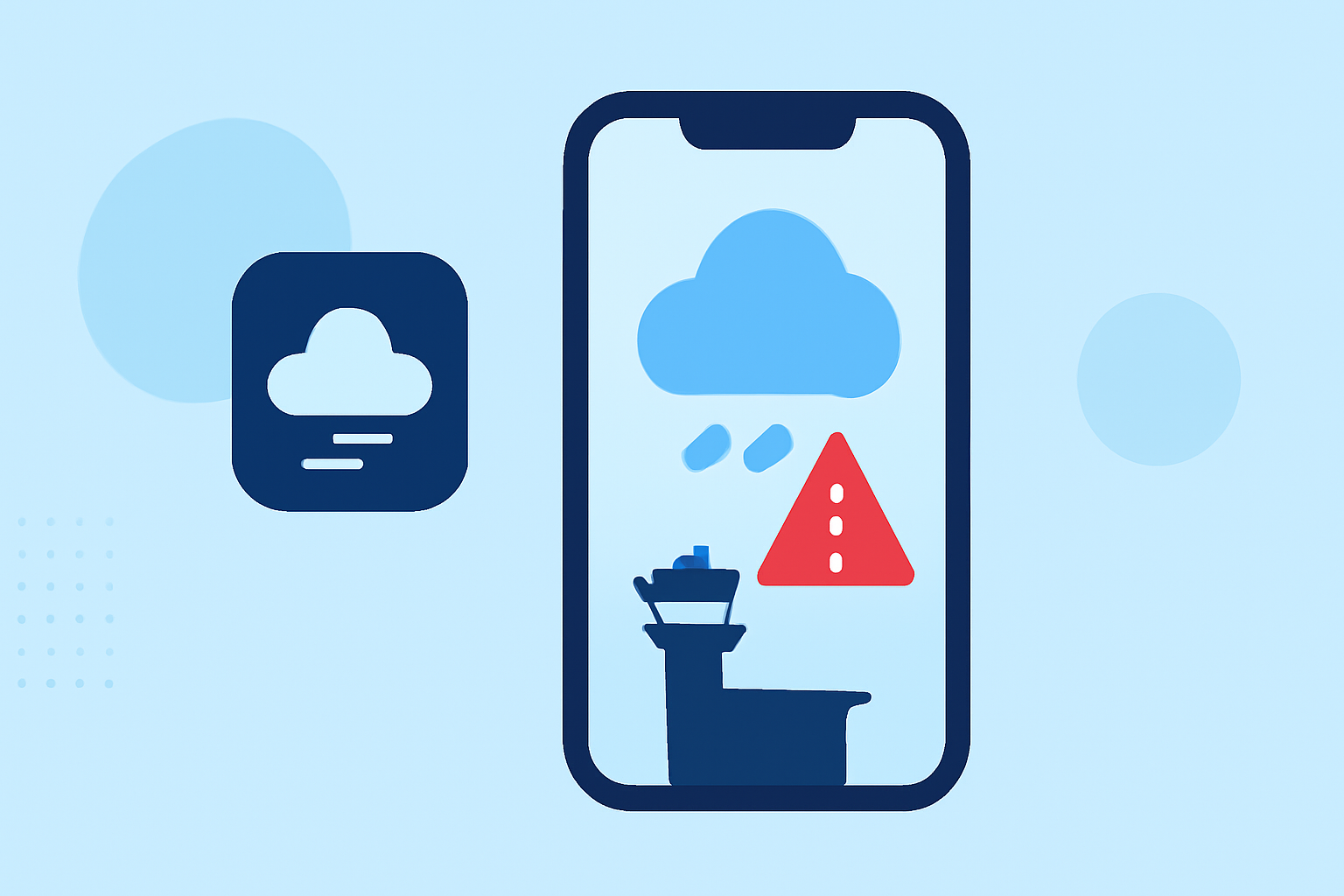 How to Monitor Hub Airport Weather Risks on Your Phone