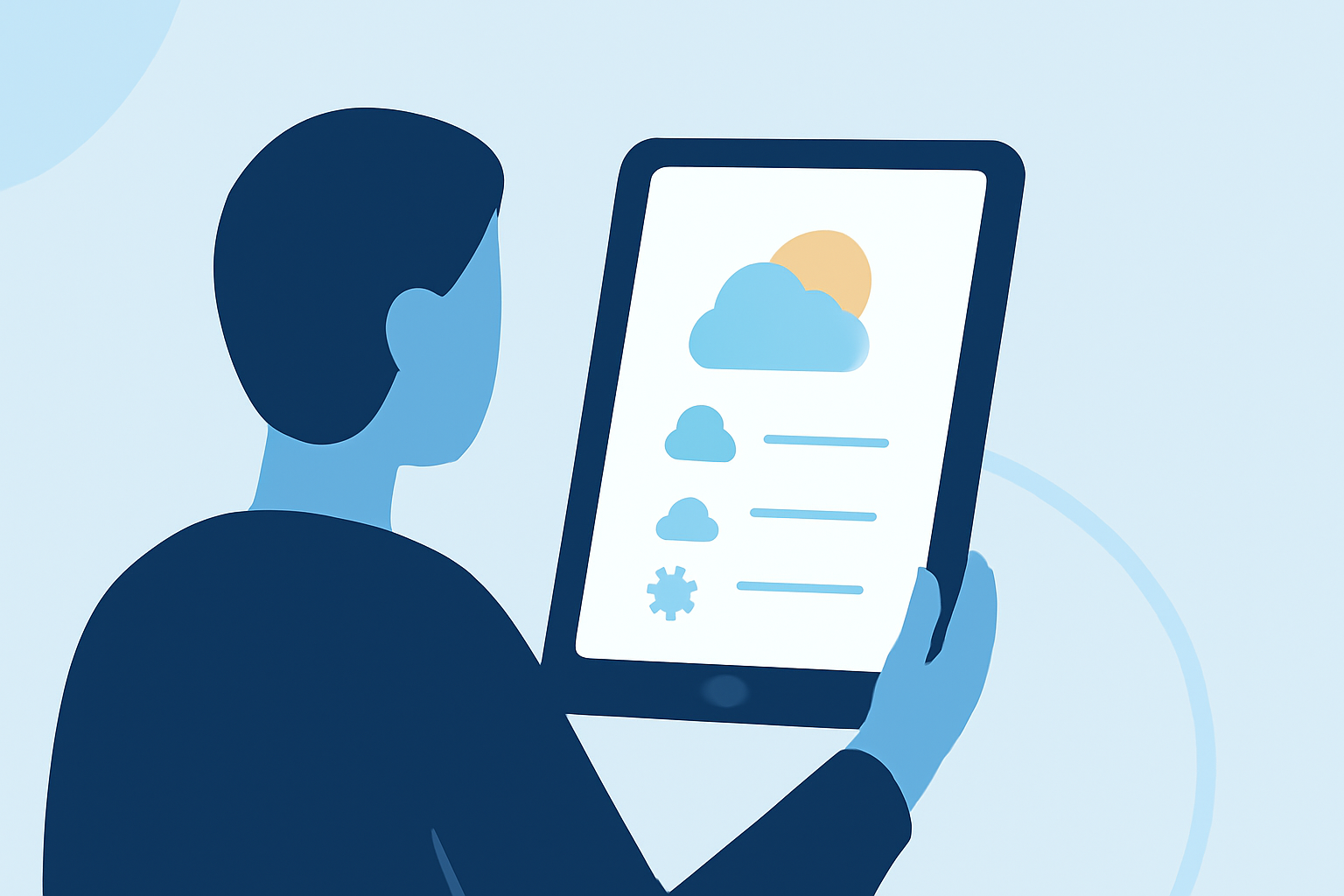 Common Temperature Forecast Questions on a Tablet