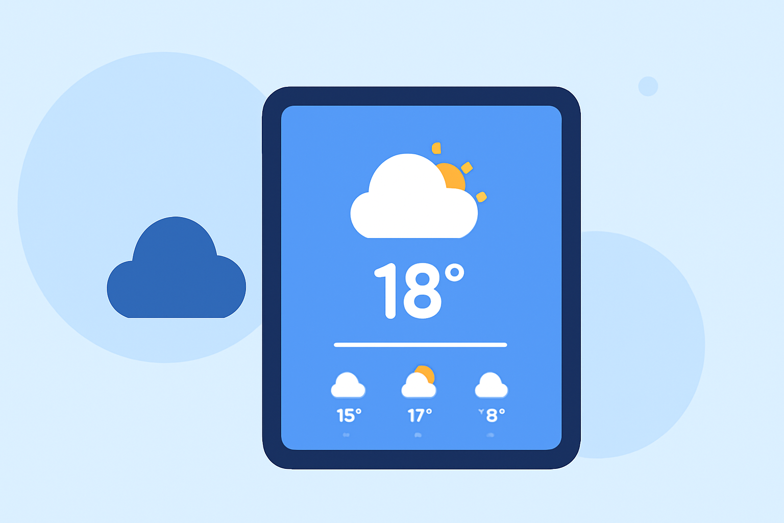 Weather Widget Basics Explained on iPad