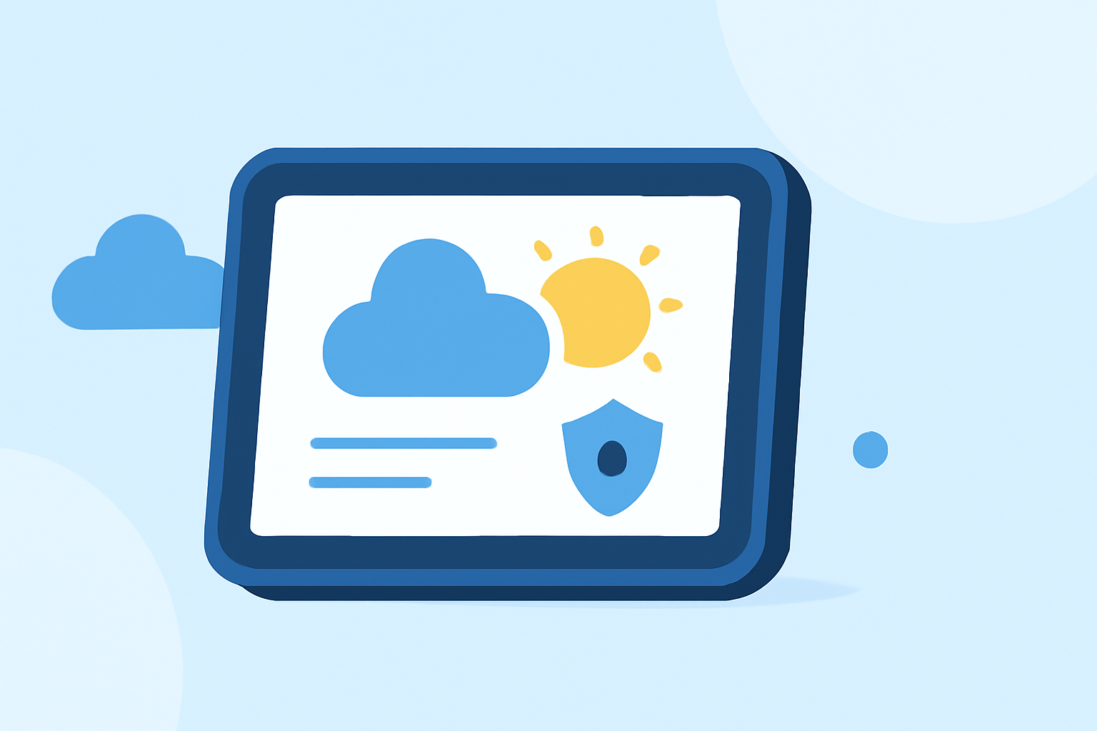 Weather App Privacy Basics Guide on a Smart Display