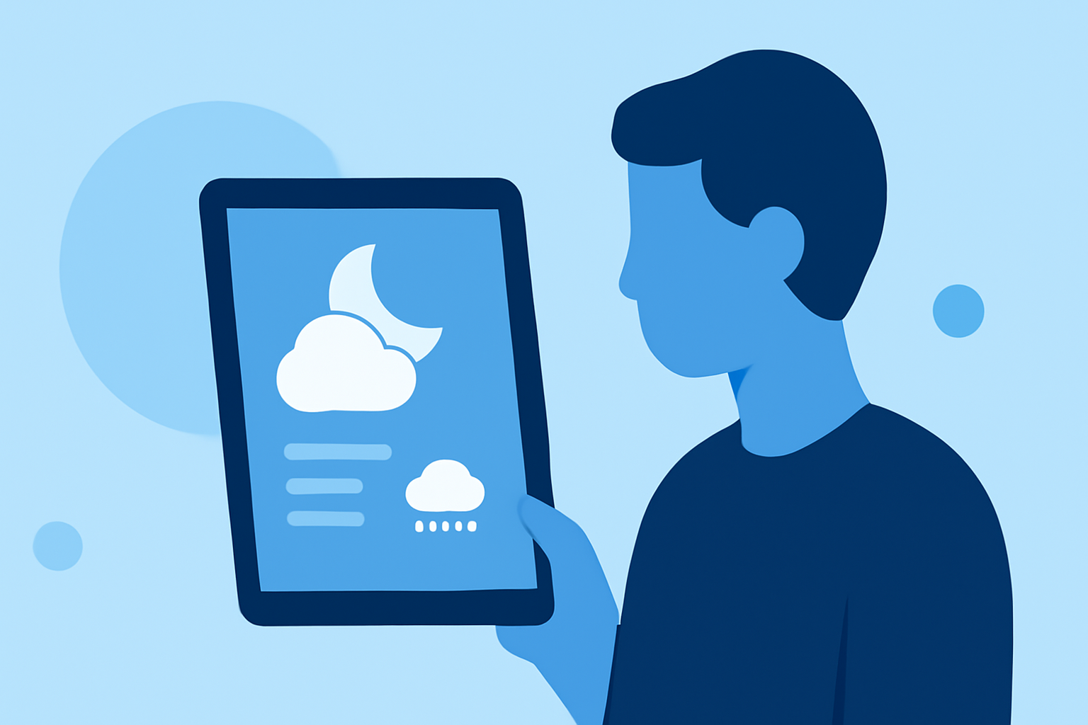 Effortless Evening Weather Updates on Your Tablet