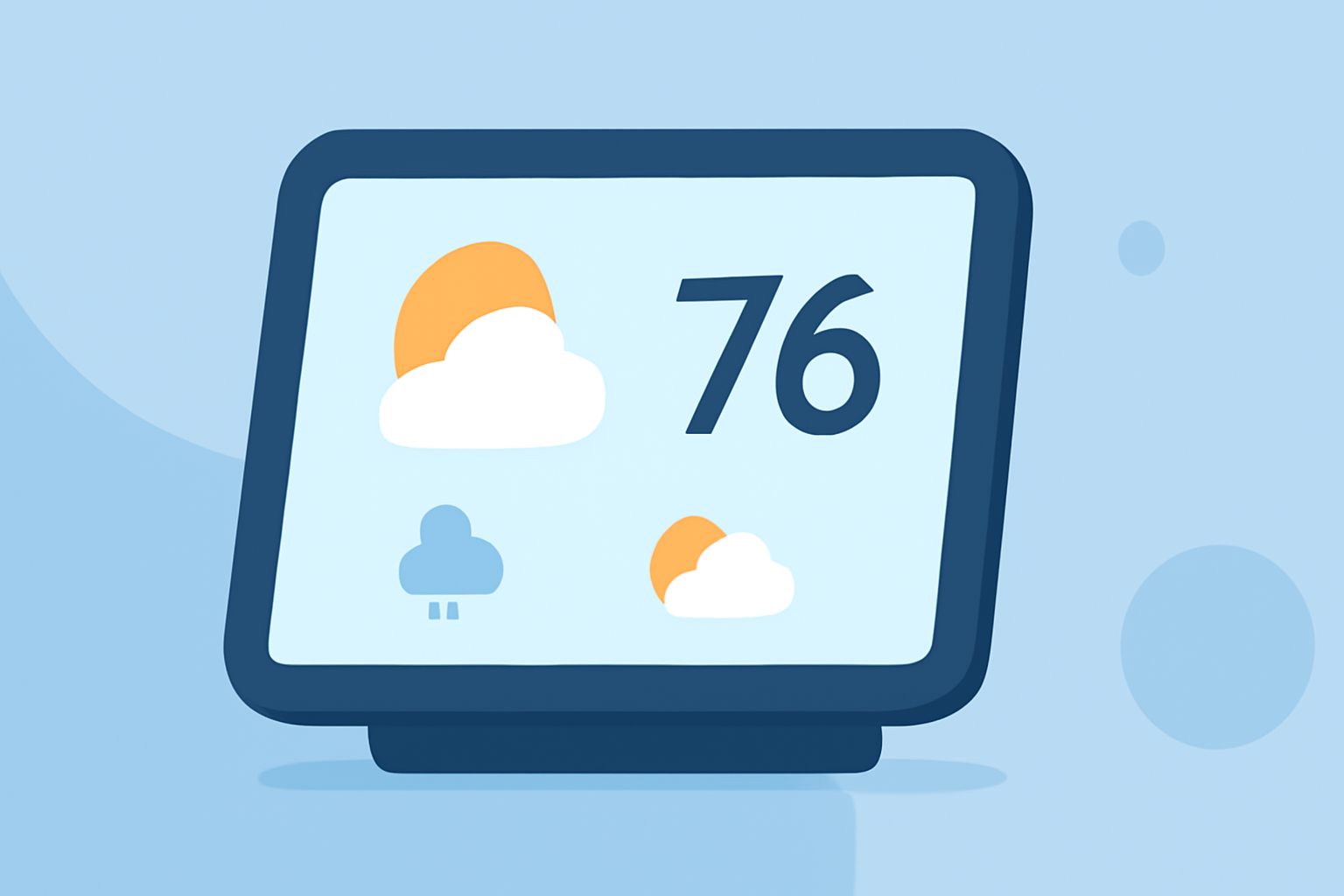 Weekend Weather Planning Guide on a Smart Display