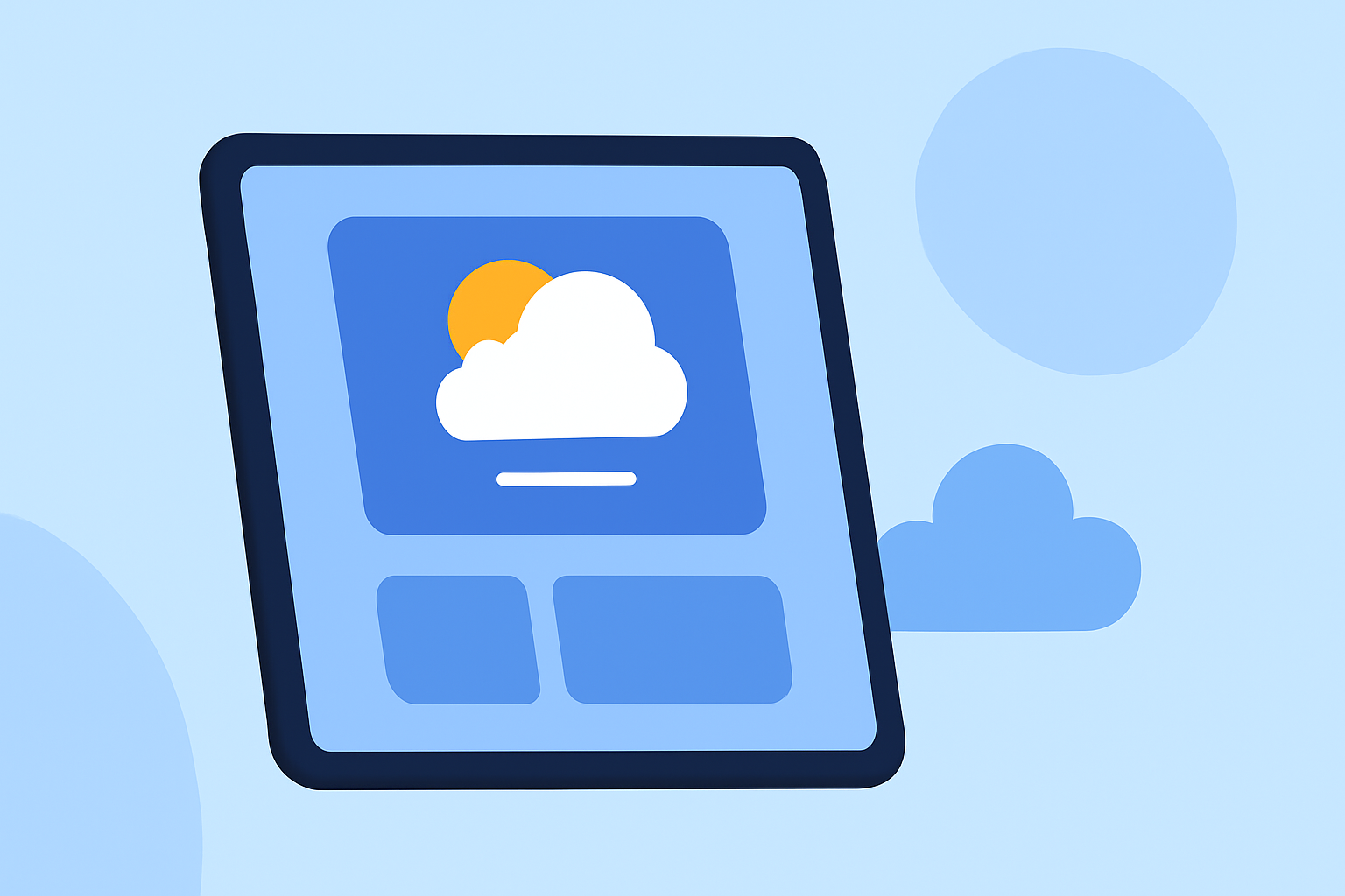 Large Weather Widgets Explained on iPad