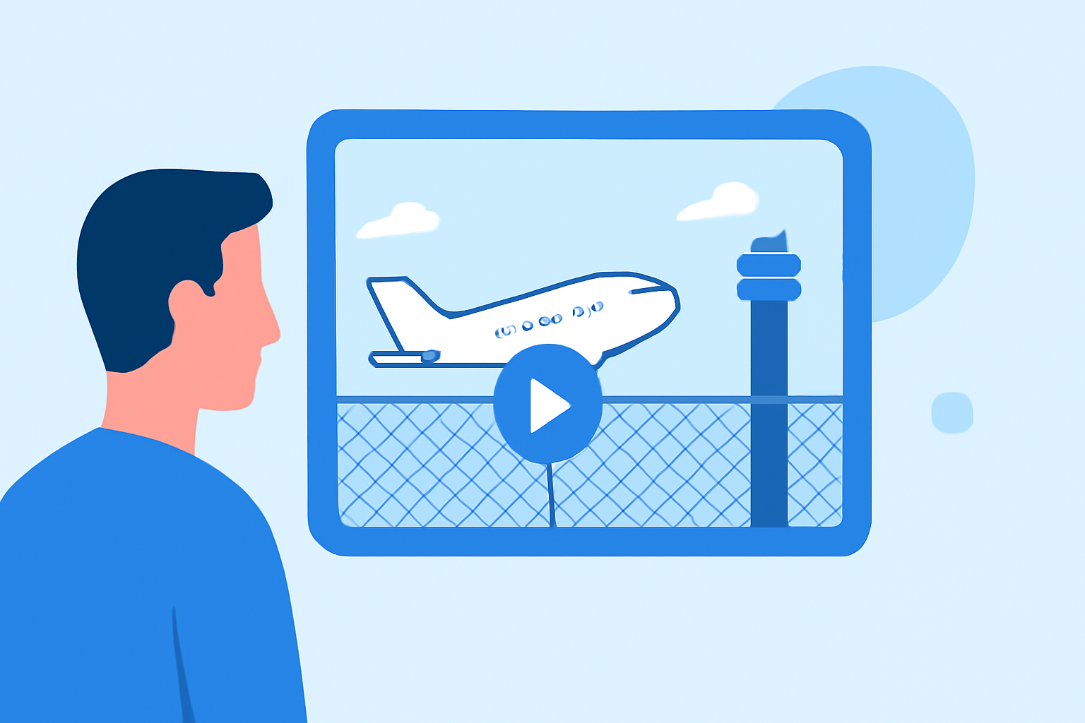 Enhancing Short-Form Videos with Airport Fence Spotting