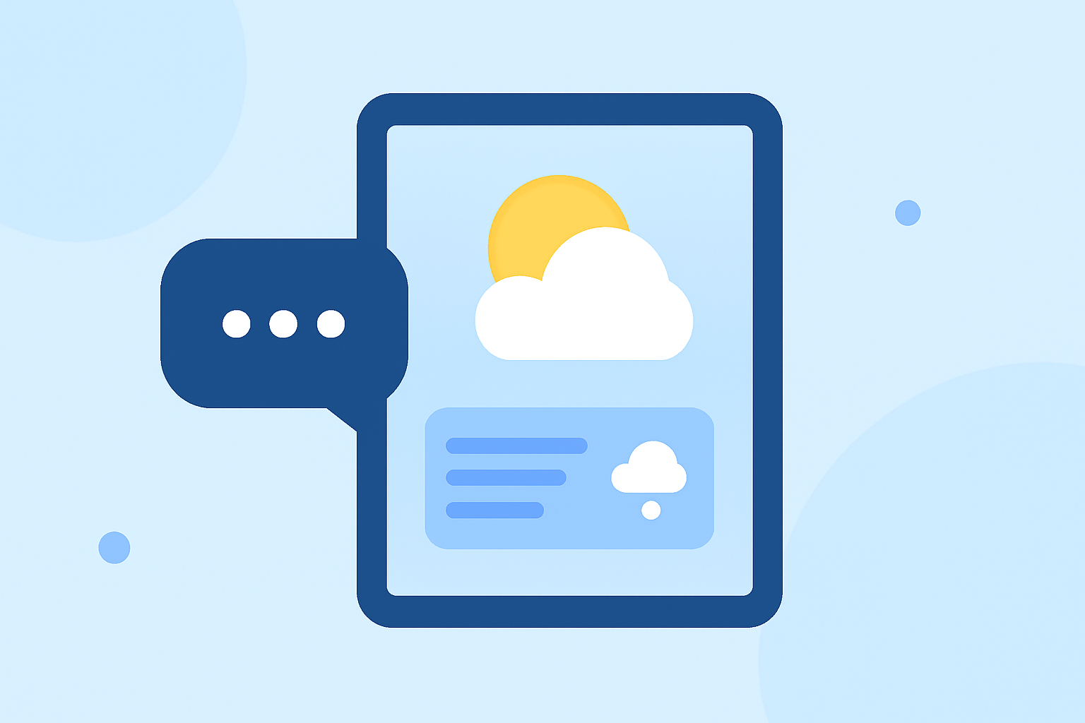 Common Glanceable Weather Widgets Questions on a Tablet