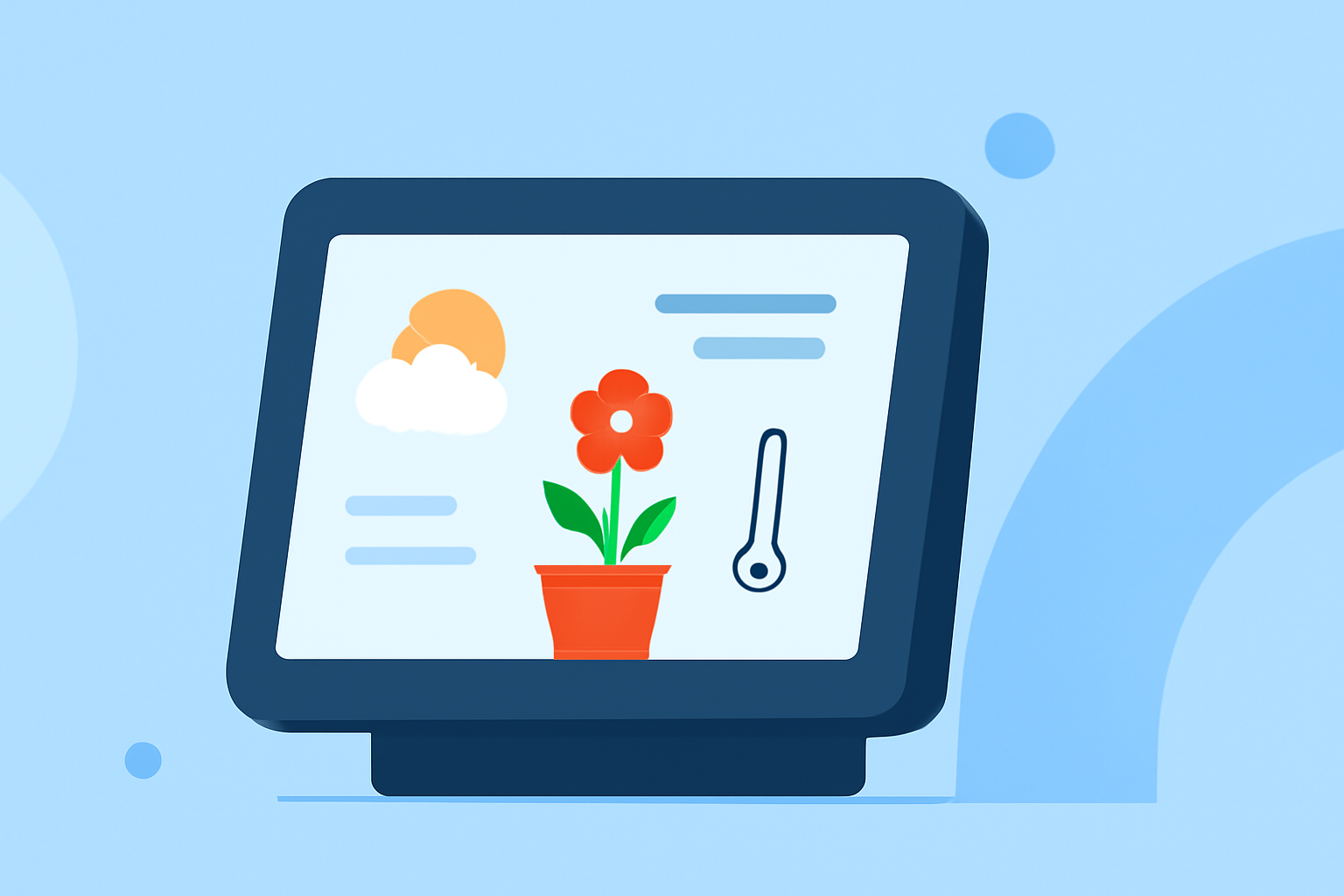 Easy Weather for Flower Growing on a Smart Display