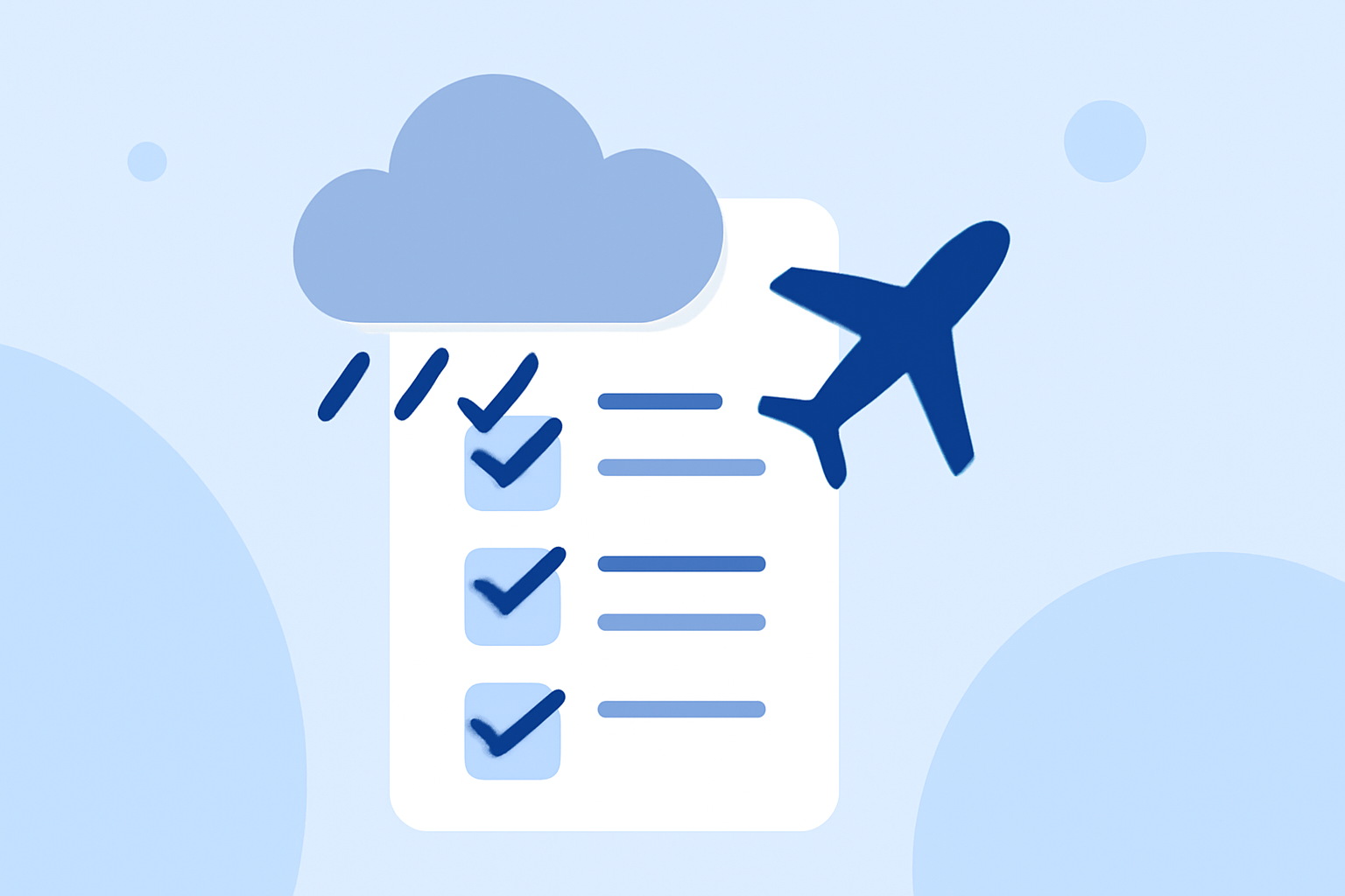 Weather-Related Flight Delays Checklist for Road and Air Trips