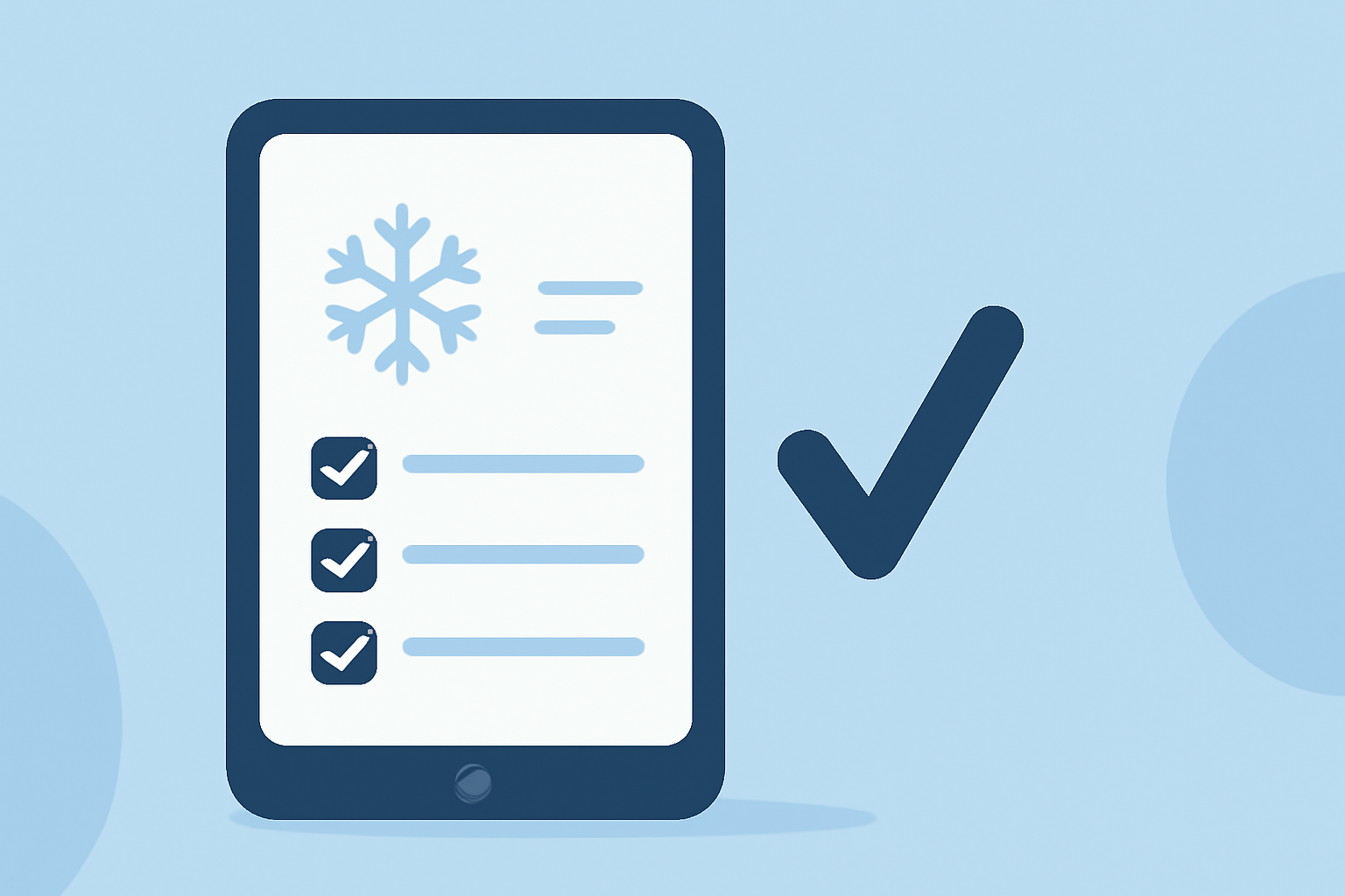 Snowfall Alerts Checklist on iPad