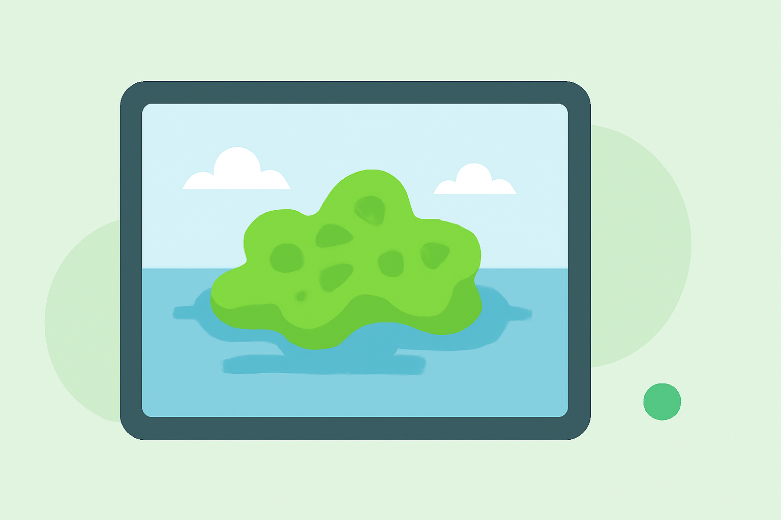Algae Bloom Season Outlook Basics on a Tablet
