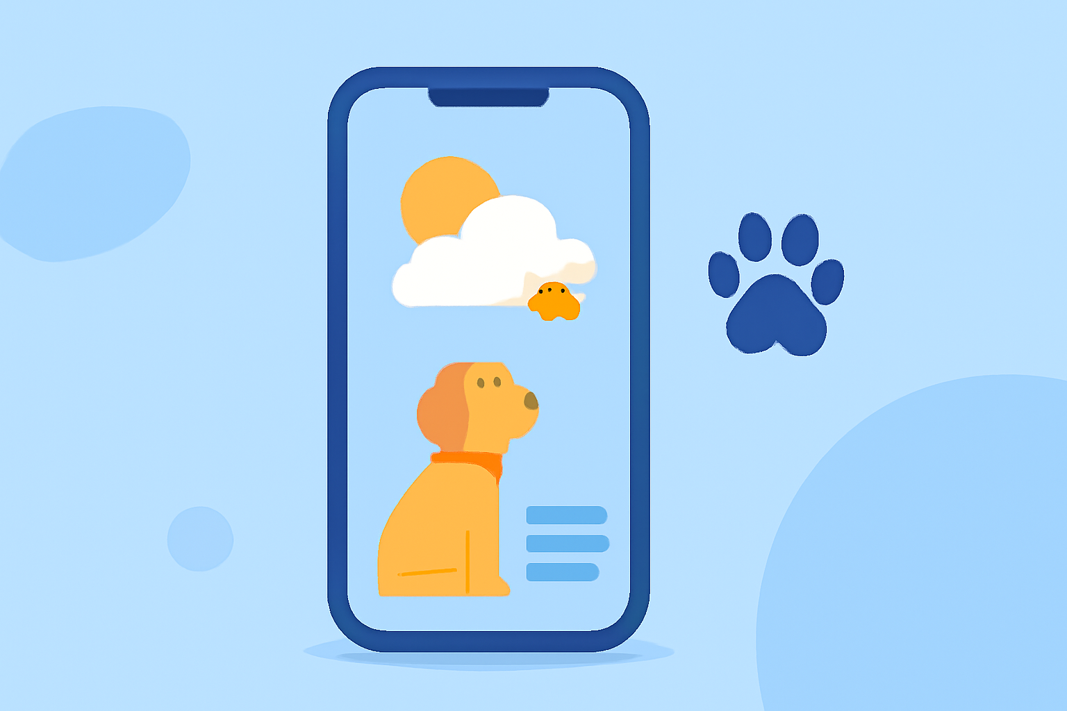 Weather App Home Screen Workflow for Pet Owners