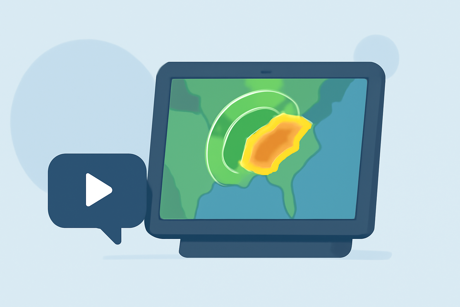 An Introduction to Weather Radar Basics on a Smart Display