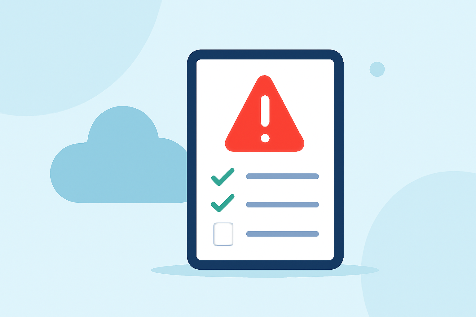 Emergency Weather Alerts Checklist on iPad