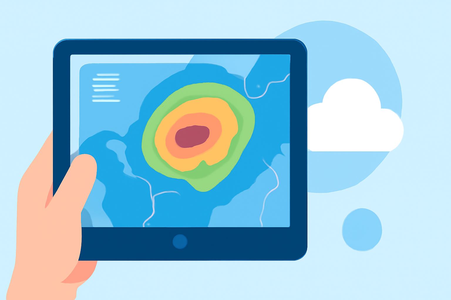 Weather Radar Data Tricks on a Tablet