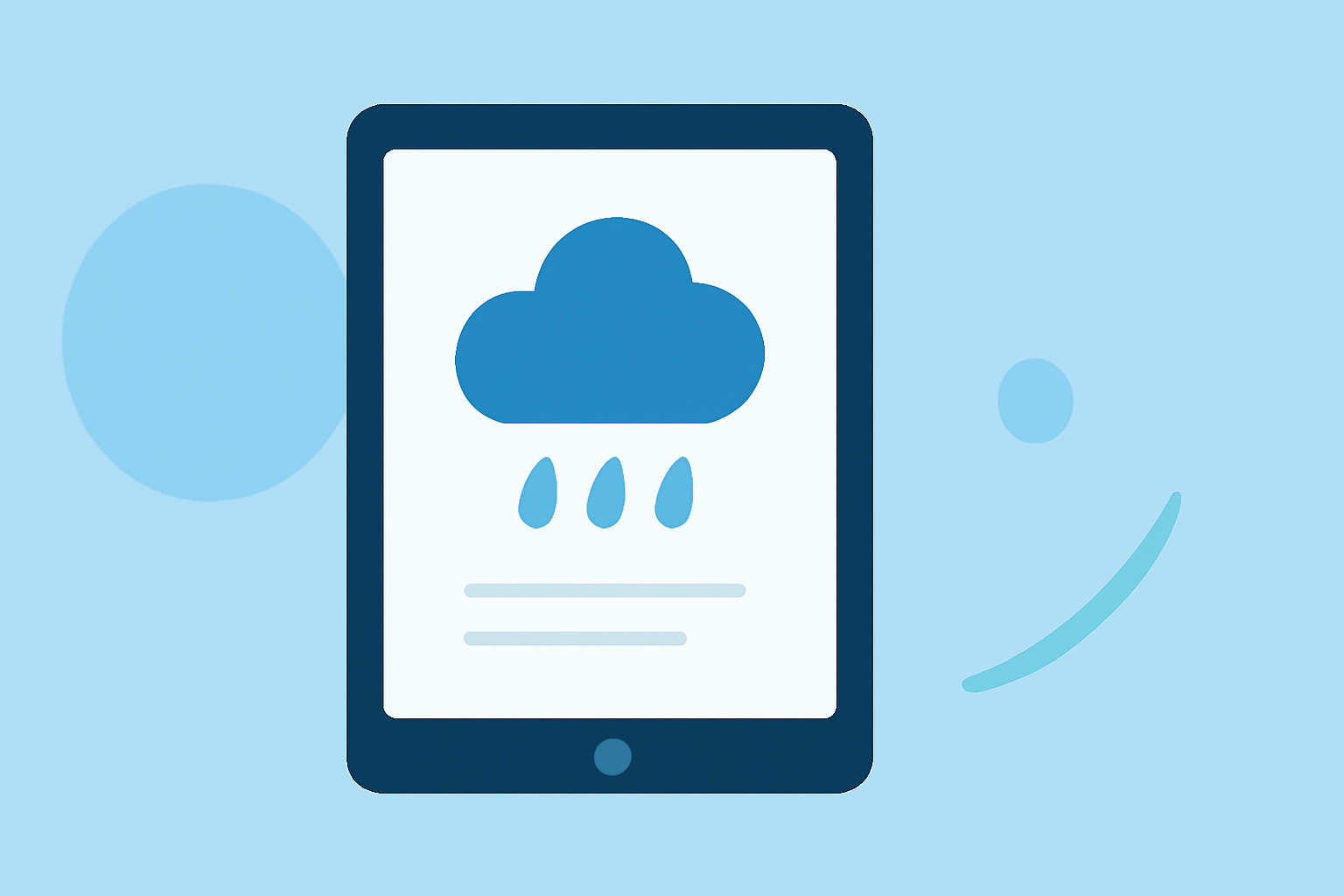 Rain Forecasts Guide on a Tablet
