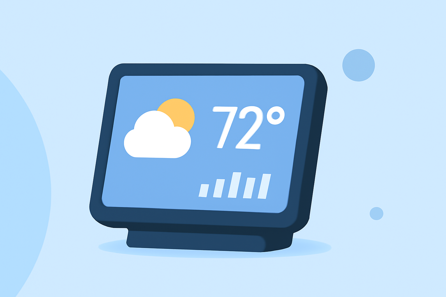 Daily Weather Planning Guide on a Smart Display