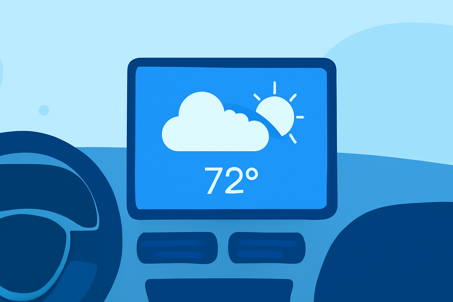How to Display Large Weather Widgets in Your Car