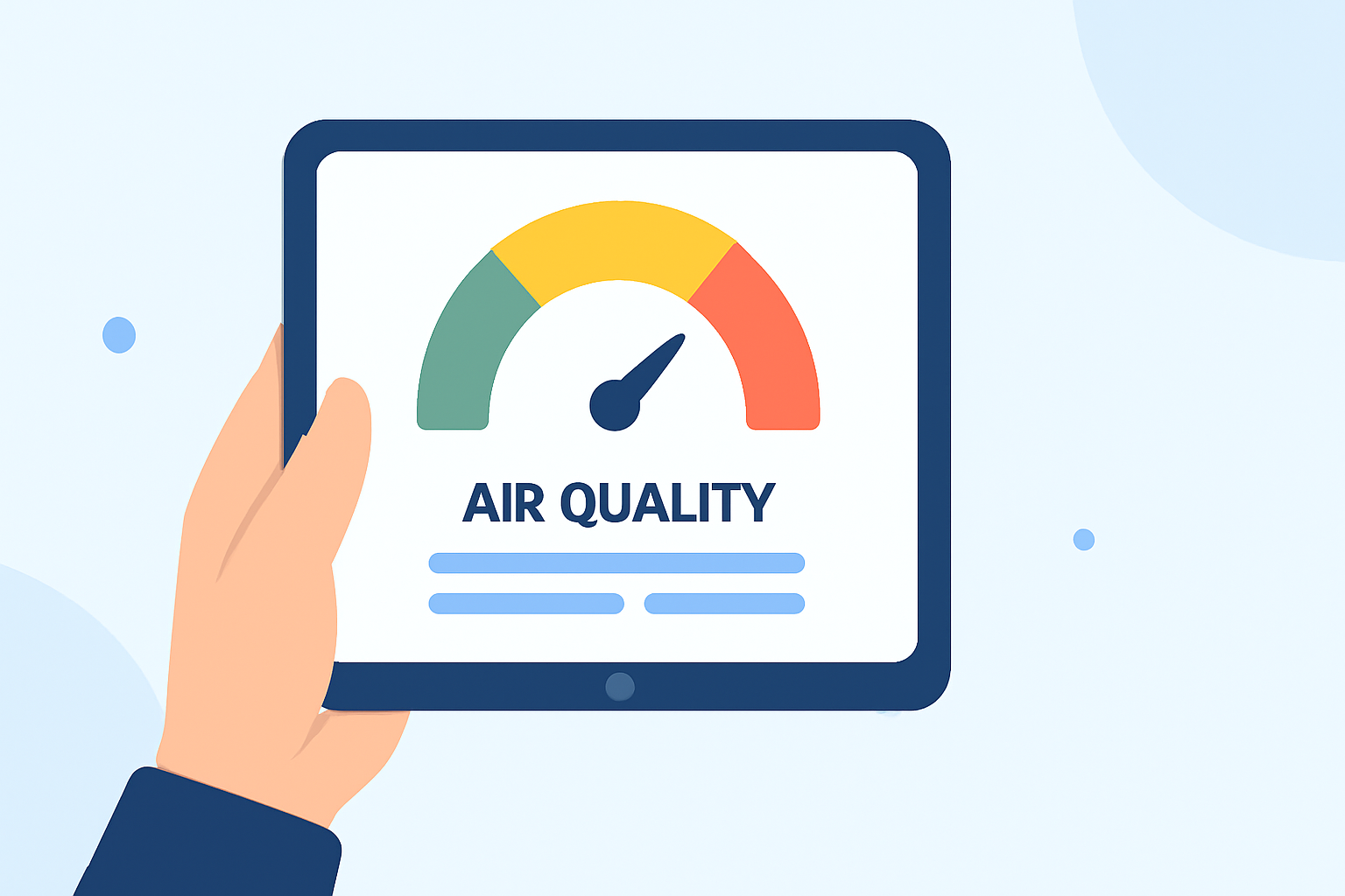 Understanding the Air Quality Index Basics on a Tablet