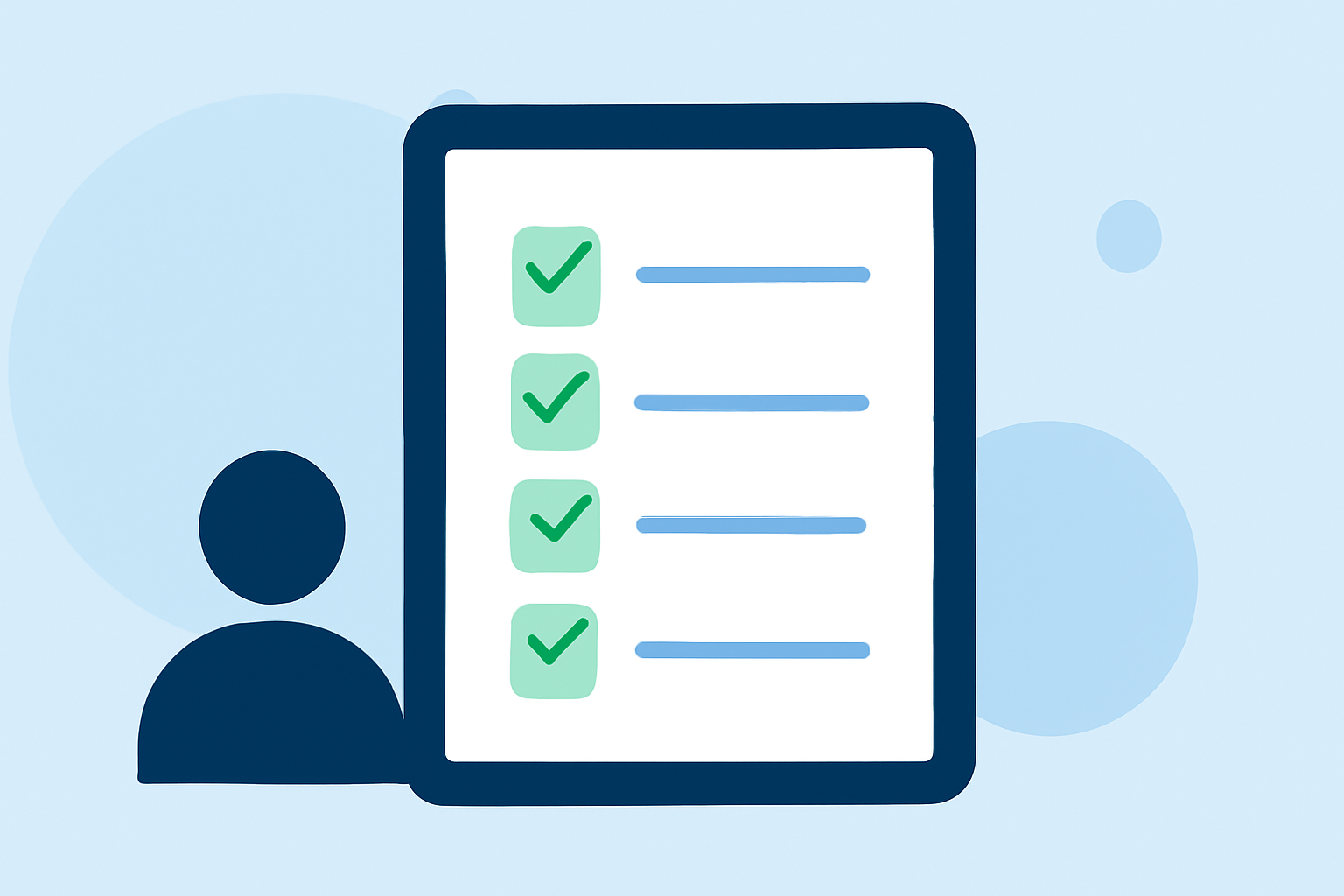 Weekend Trip Recap Video Checklist on iPad