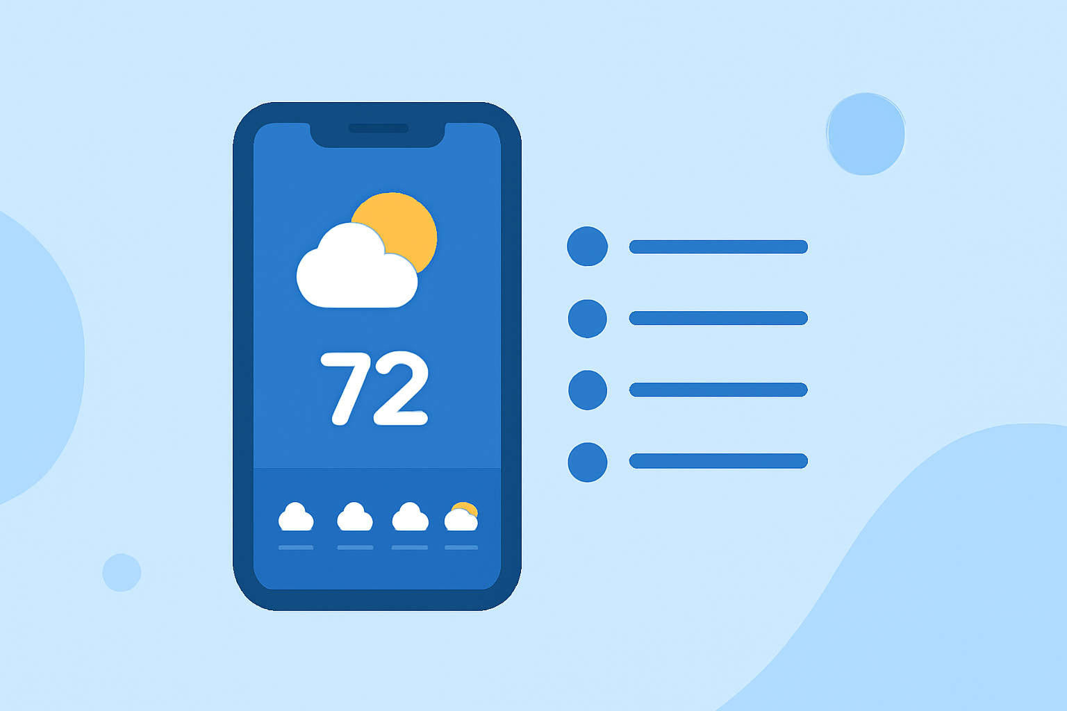 Weather App Home Screen Checklist