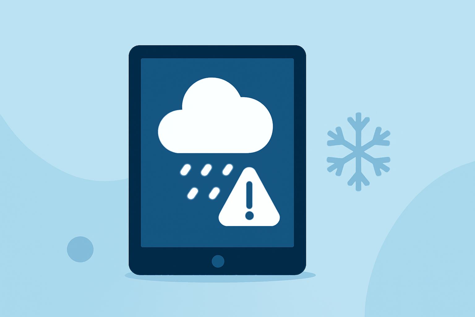 An Introduction to Winter Storm Alerts on a Tablet