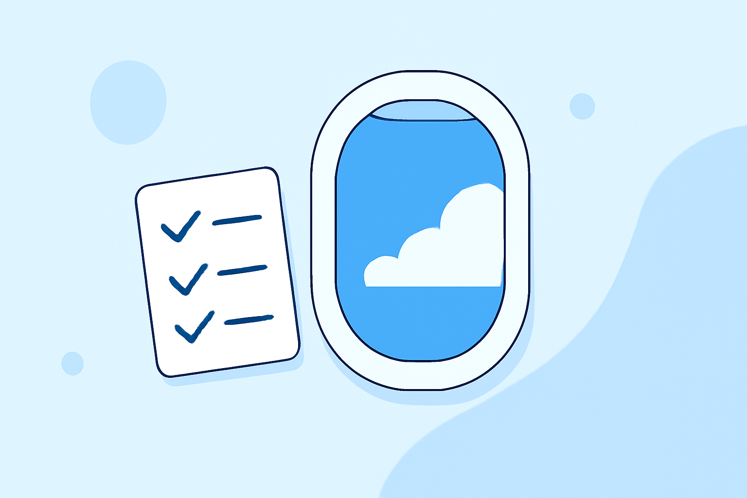 Low-Turbulence Travel Windows Checklist for First-Time Flyers