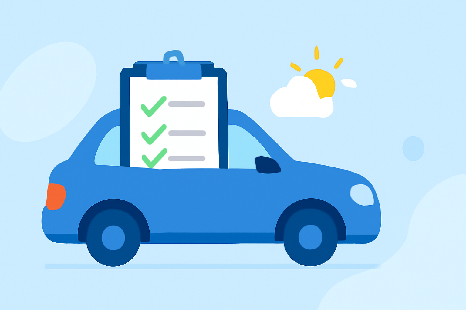 Weekend Weather Planning Checklist in Your Car