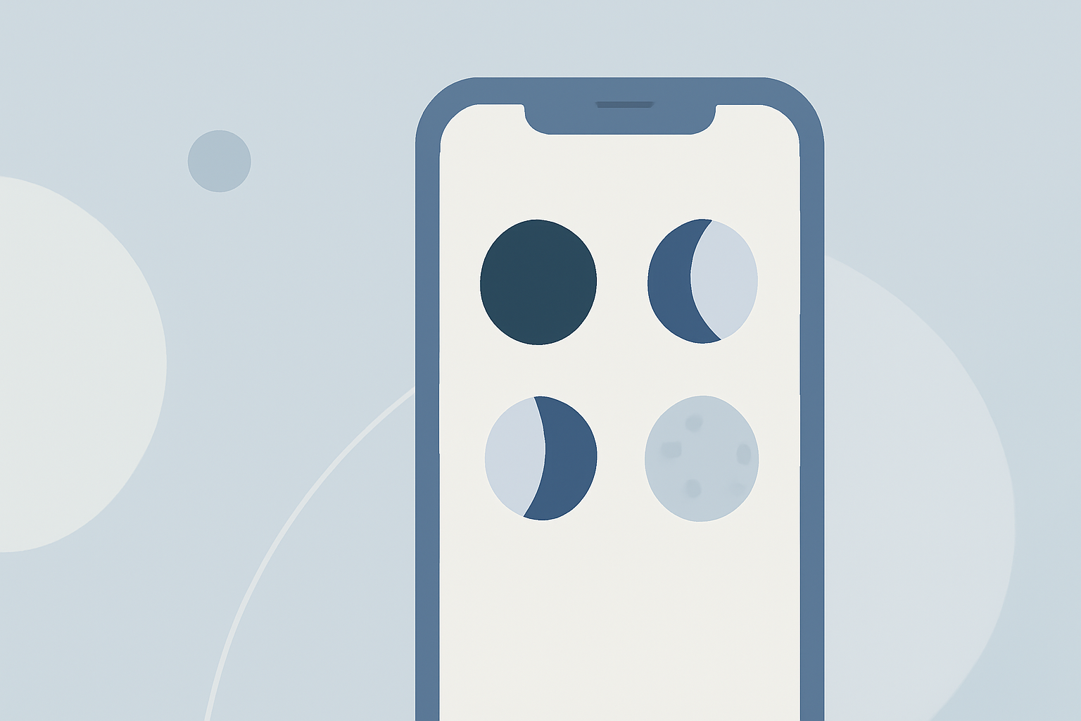 Understanding Moon Phases Examples on iPhone