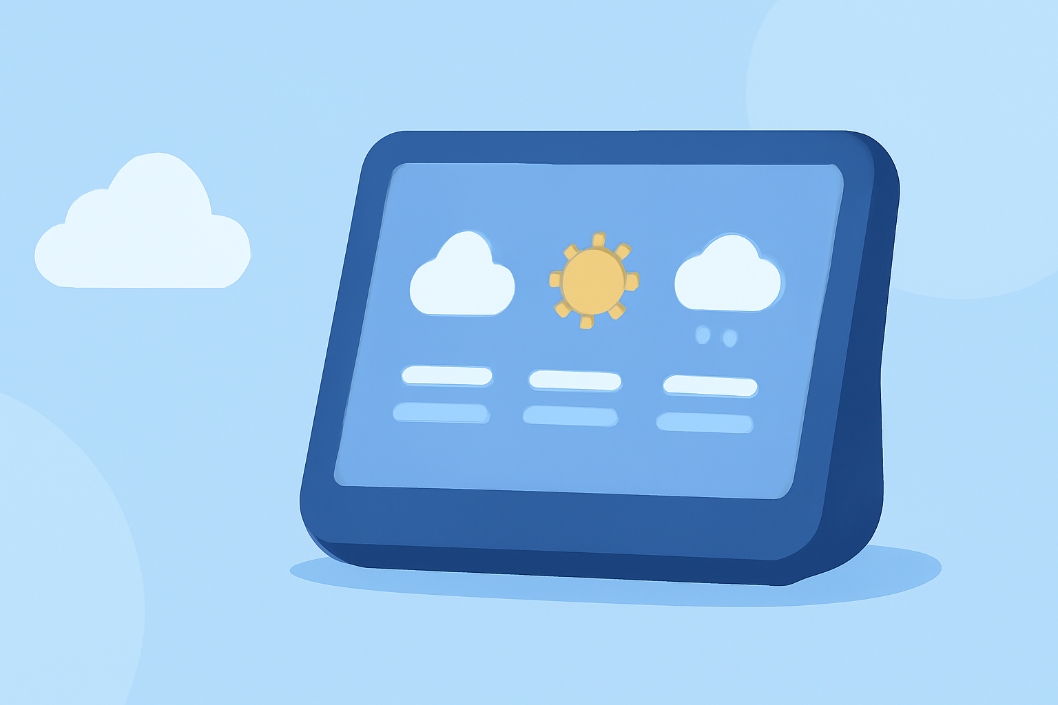 30-Day Weather Forecast Guide on a Smart Display