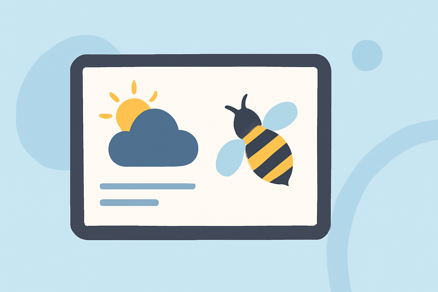 Weather for Beekeeping Basics on a Tablet