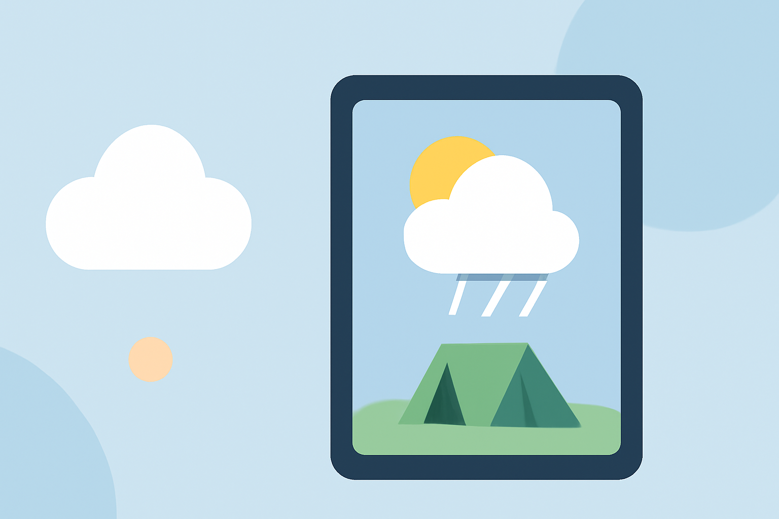 Understanding Weather for Camping Trips on a Tablet