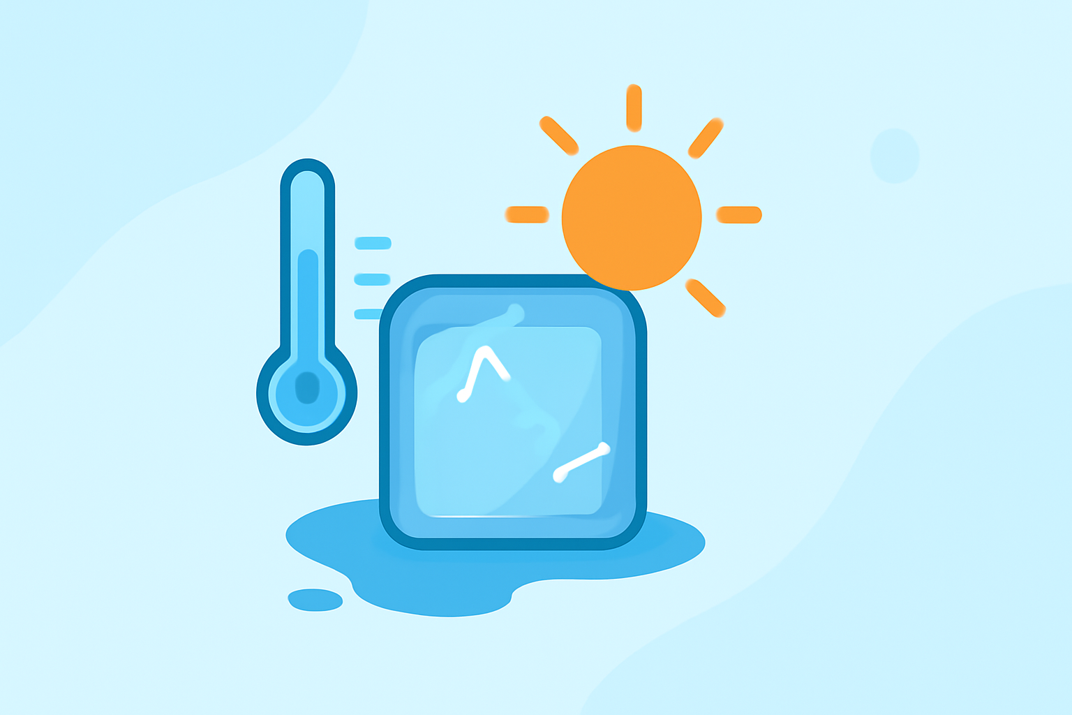 Understanding Ice Accumulation During Heat Waves