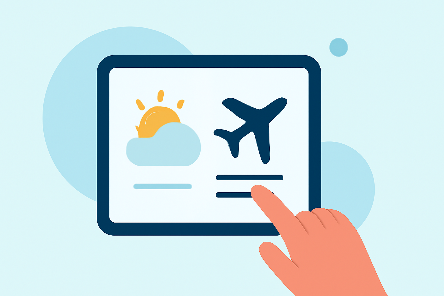 Getting Started with Destination Weather and Flight Timing on iPad