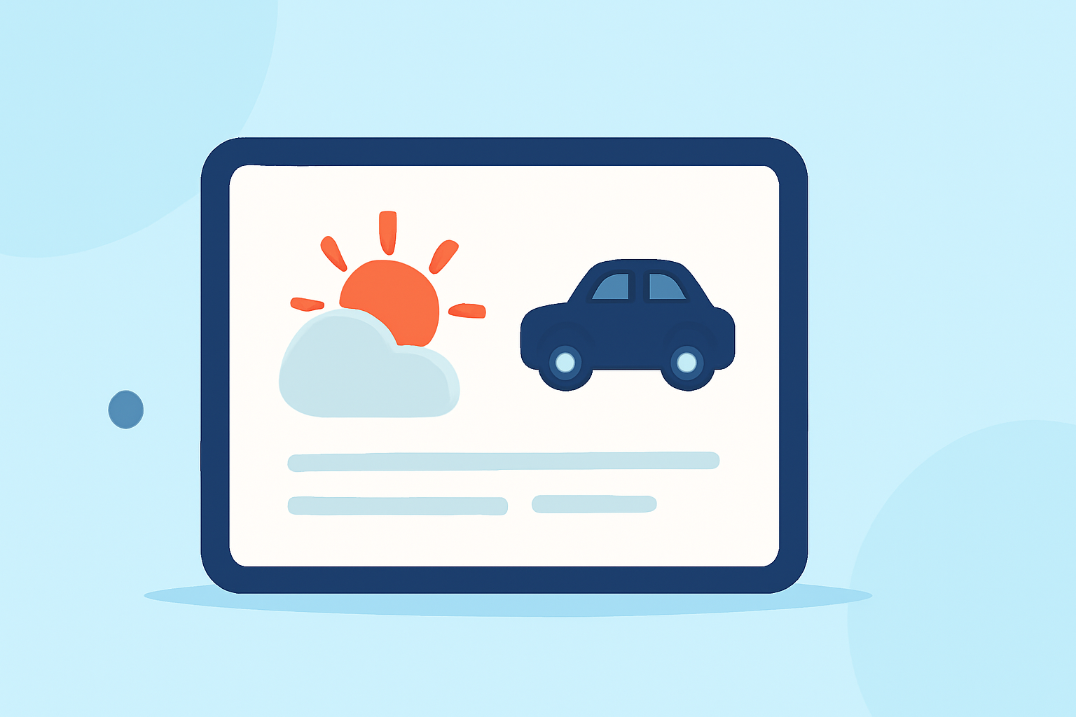 Weather for Car Rentals Explained on iPad
