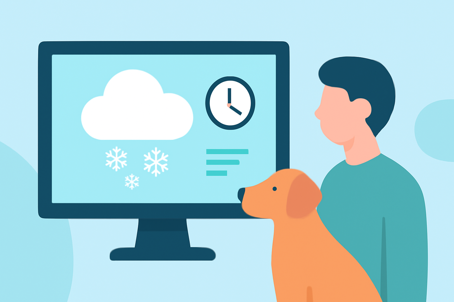 Easy Minute-by-Minute Snow Forecast for Pet Owners