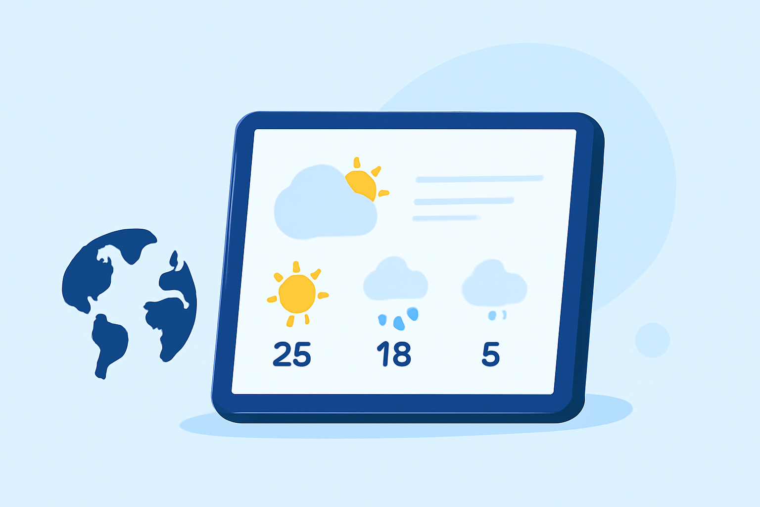 Weather Forecasting for International Travel on Smart Displays