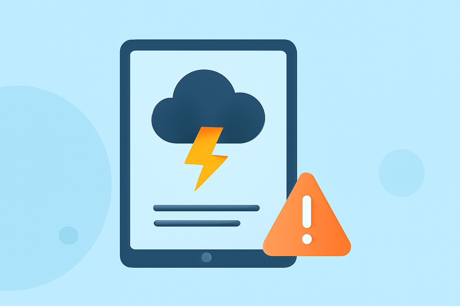 Thunderstorm Preparation Guide on a Tablet