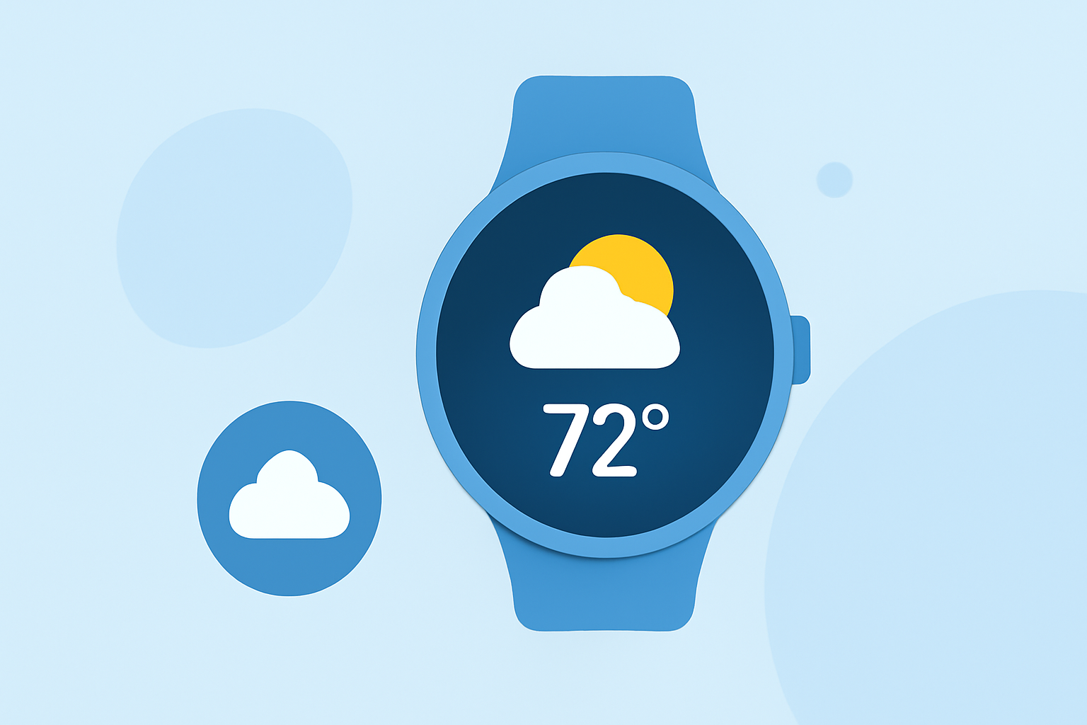 Small Weather Widgets Examples on Wear OS