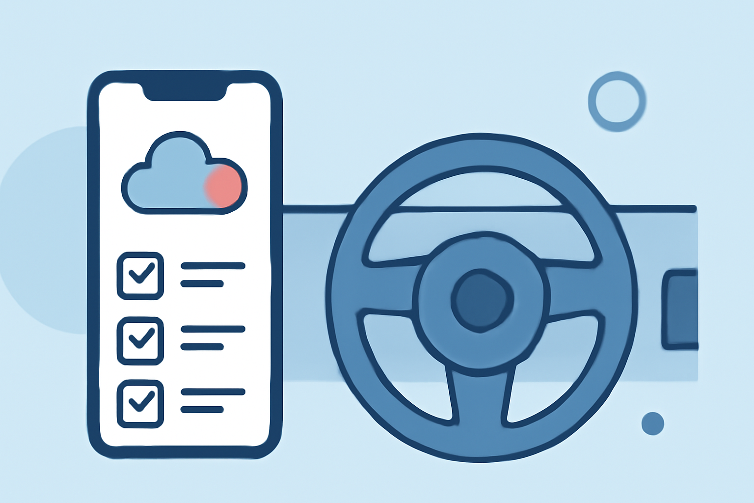Weather App Permissions Checklist in the Car