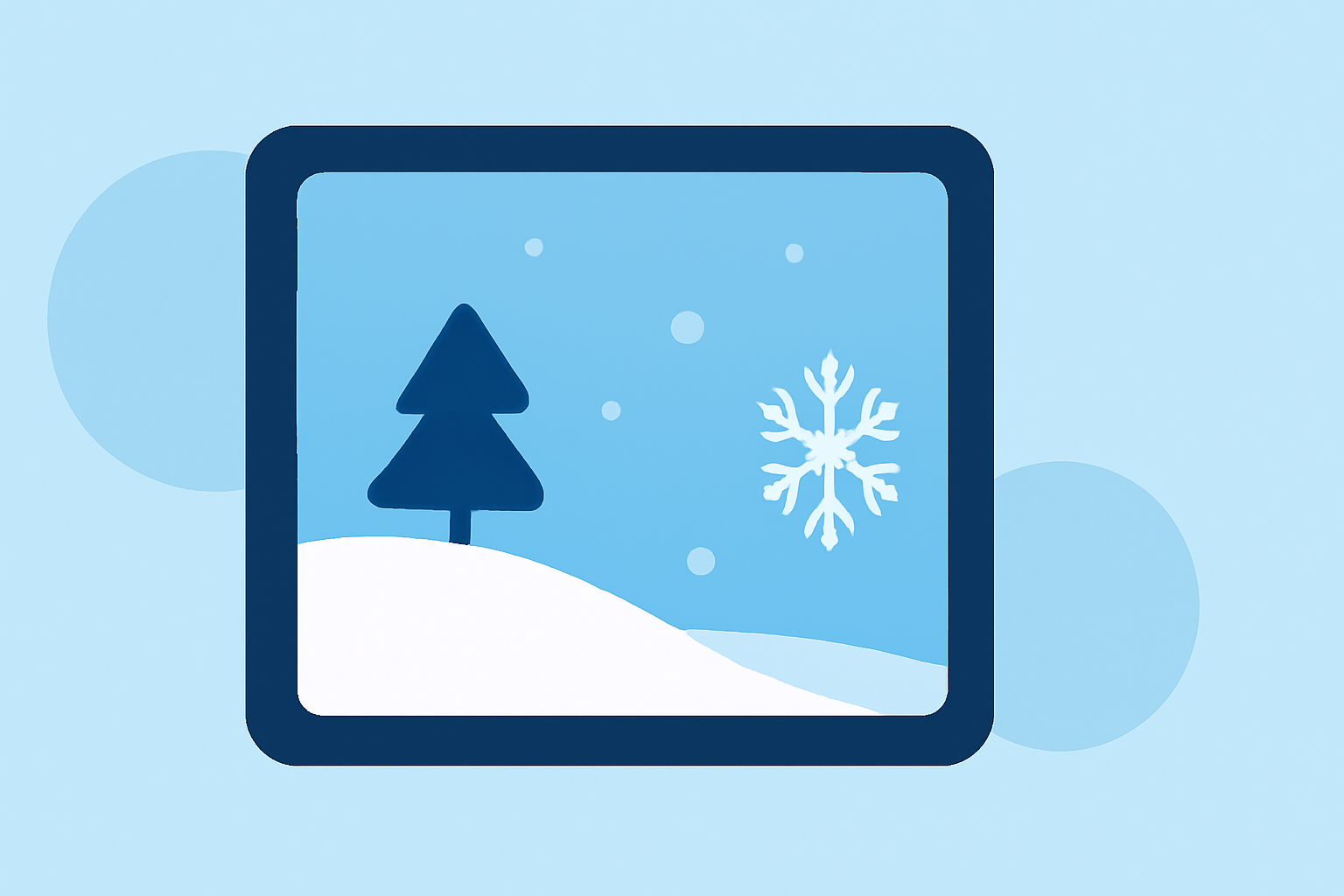 Snow Accumulation Basics on a Tablet
