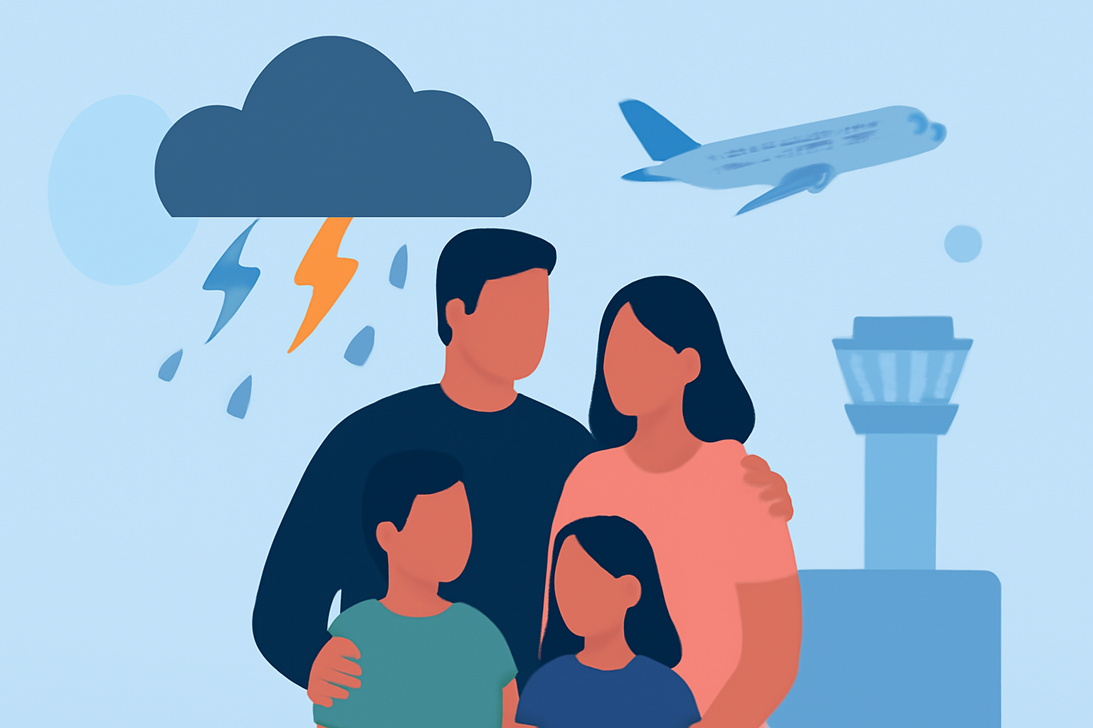 Ensuring a Safe Family Vacation Amidst Thunderstorms Near Airports
