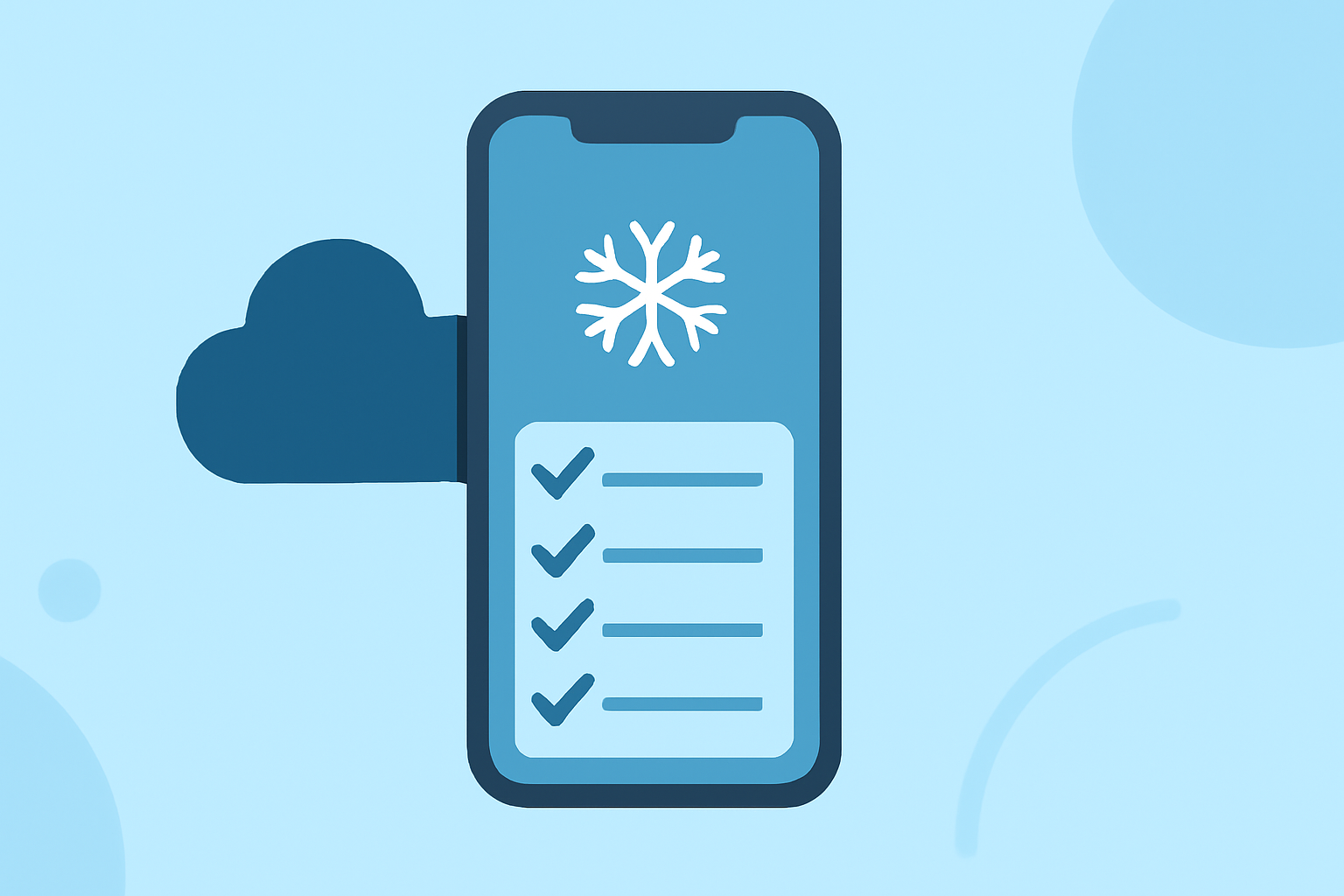 Winter Storm Safety Checklist on iPhone
