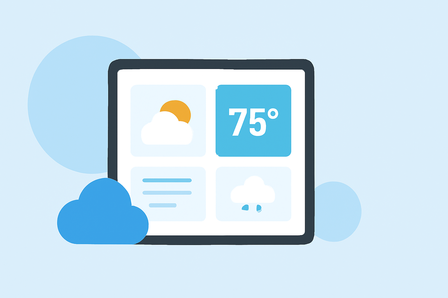 Monthly Weather Forecasts Tips on iPad