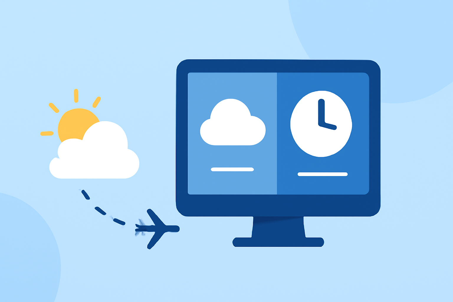 Easy Weather Tracking and Flight Timing for Road and Air Trips