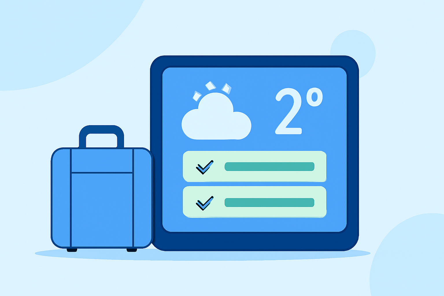 Weather-Aware Packing Basics on a Smart Display